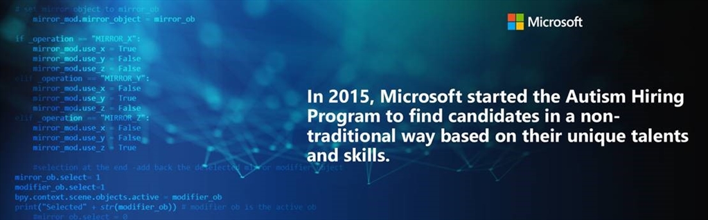 Microsoft Autism program promotional image